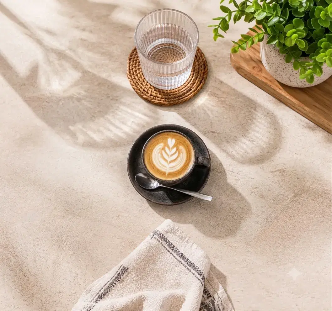 Espresso being poured at Solena