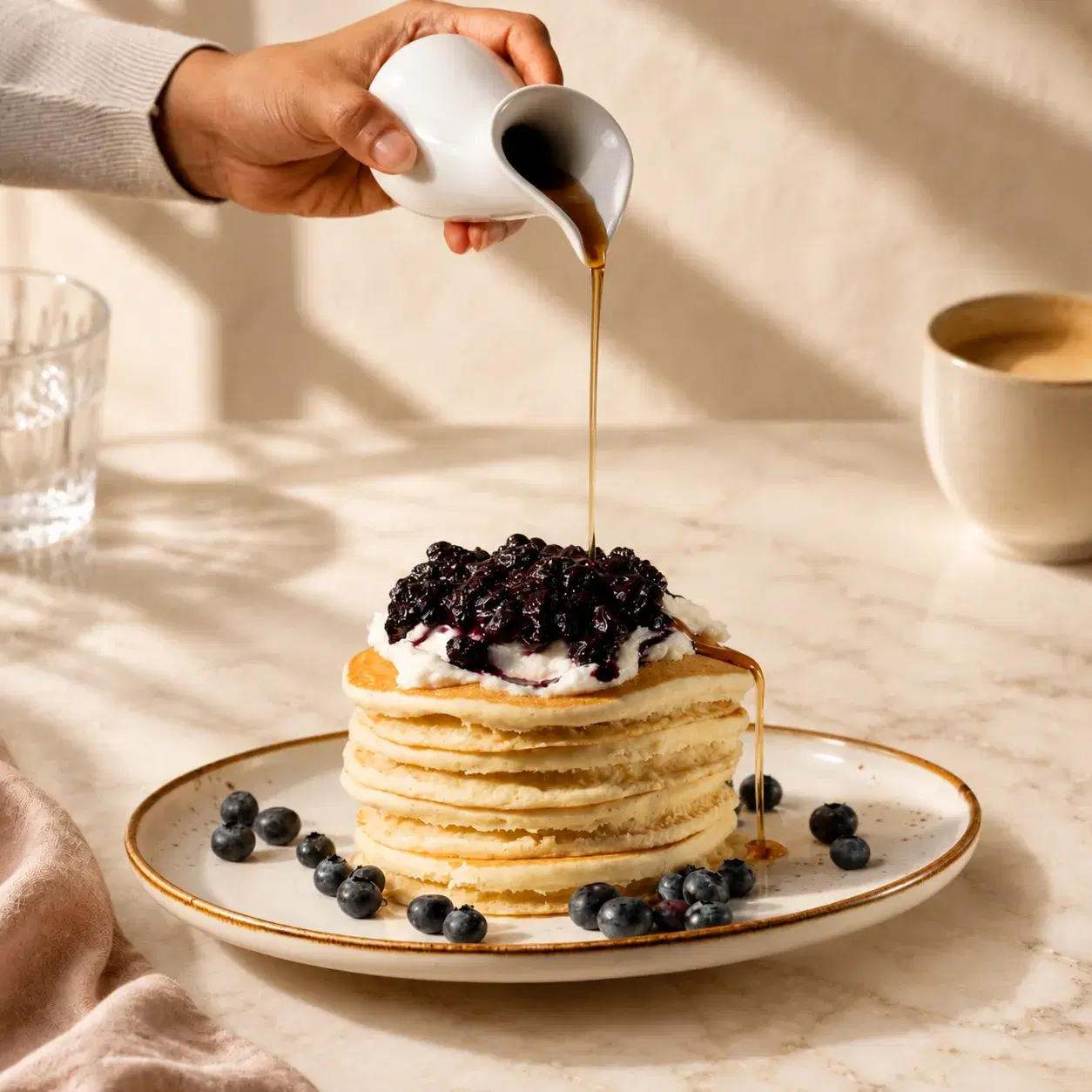 Blueberry Ricotta Pancakes